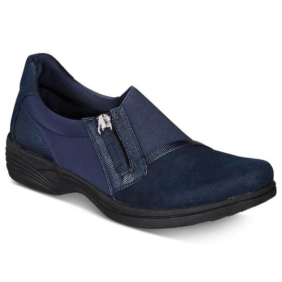 SoLite by Easy Street Women Slip On Shoes Dreamy Size US 9.5M Navy Blue Multi - Picture 1 of 5